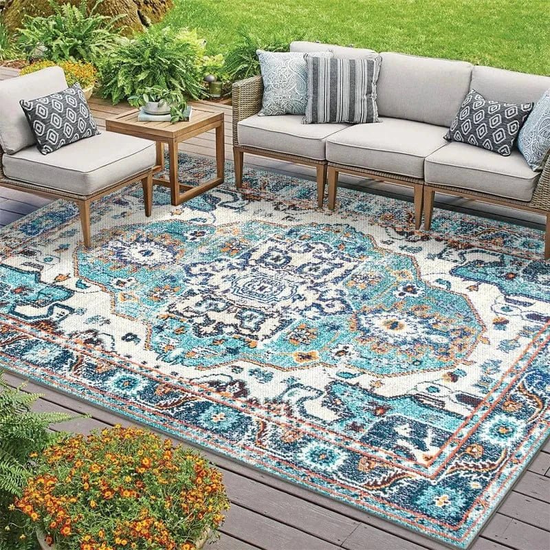 Canvanation 118BS-4 / 100x200cm Tapis Berbère carré style persan rétro – Motifs géométriques & floraux tapis