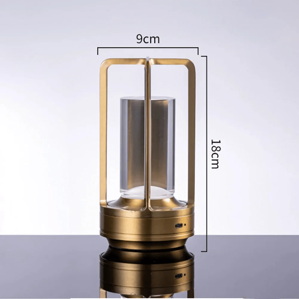 Canvanation Courant Alternatif (AC) / Doré Lampe de Chevet LED Cristal Moderne – Tactile, Rechargeable