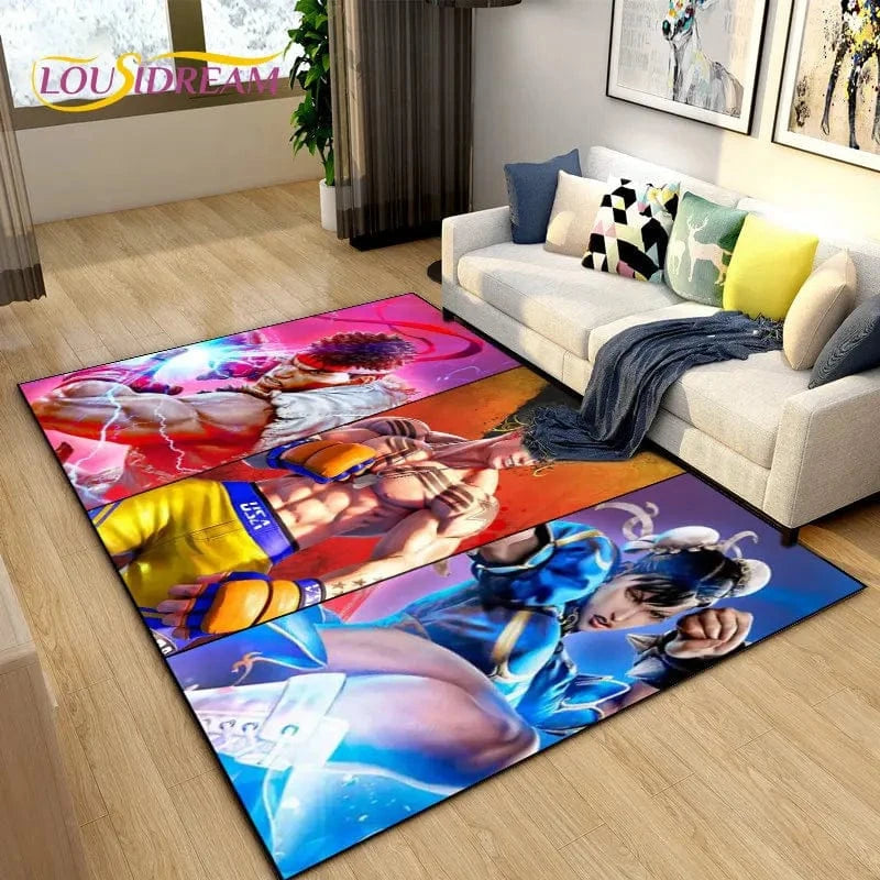 Canvanation Tapis De Chambre - Street Fighter Retro Game Gamer