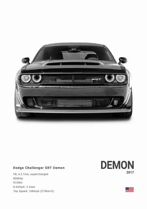 Canvanation 5 / 20X30cm Affiche Voiture Demon Trx Hellcat Charger