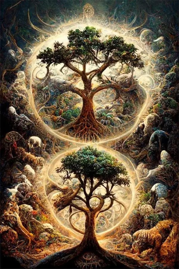 Canvanation Affiche - Arbre De Vie Forêt Enchanté