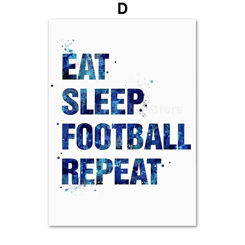 Canvanation D / A4 21X30 cm Affiche Football Bleu