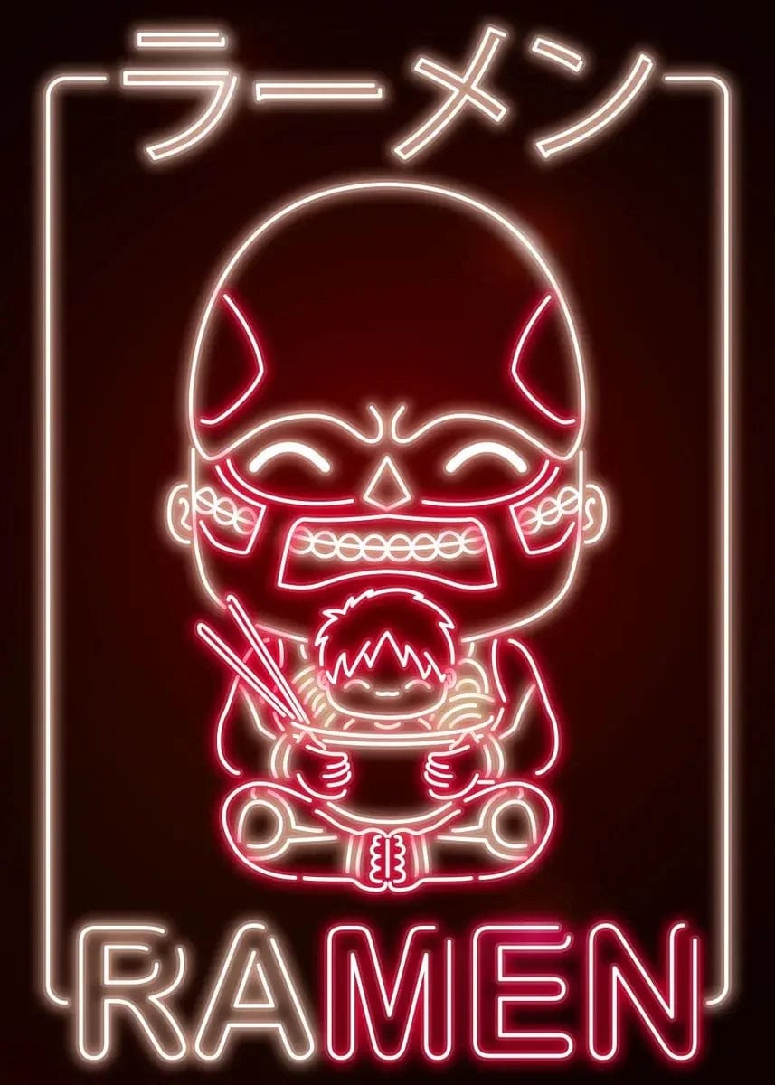 Canvanation 21 / 30x42cm Affiche Japonais Neon Retro Nourriture Ramen
