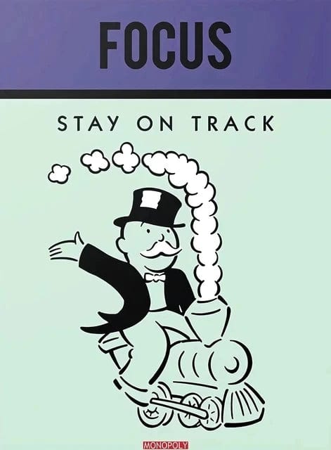 Canvanation WHITE / 50x70cm No Frame Affiche Alec Monopoly Motivation