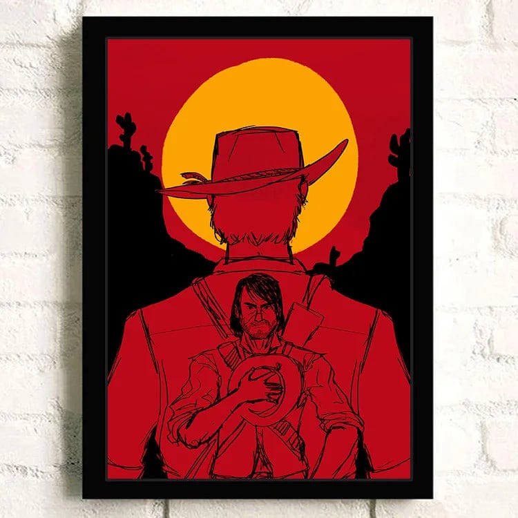 Canvanation 15 / 50X70cm Affiche Jeu Populaire Red Dead Redemption 2
