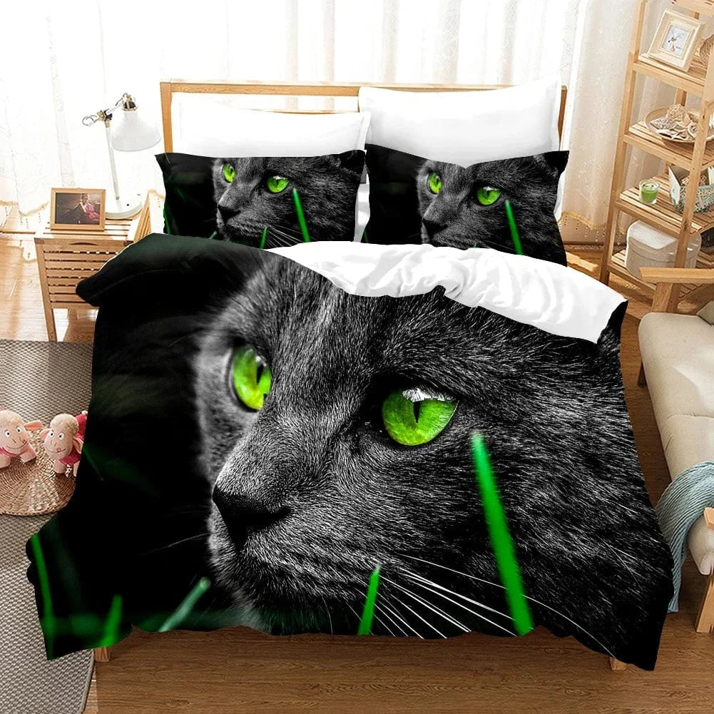 Canvanation 3 / 140x210cm 2pcs Housse De Couette - 3D Cute Chat