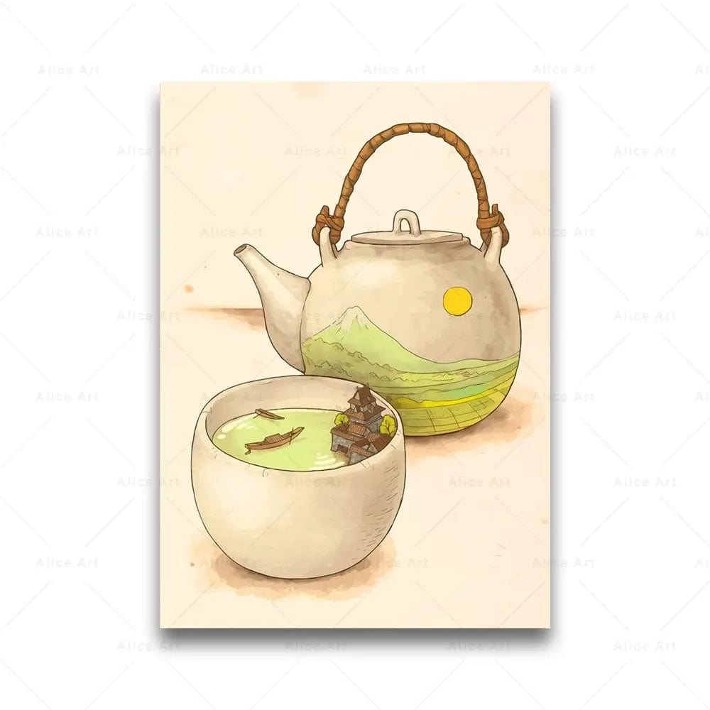Canvanation 3 / 30x40cm Japonais Nourriture Poster Sushi Ramen Thé