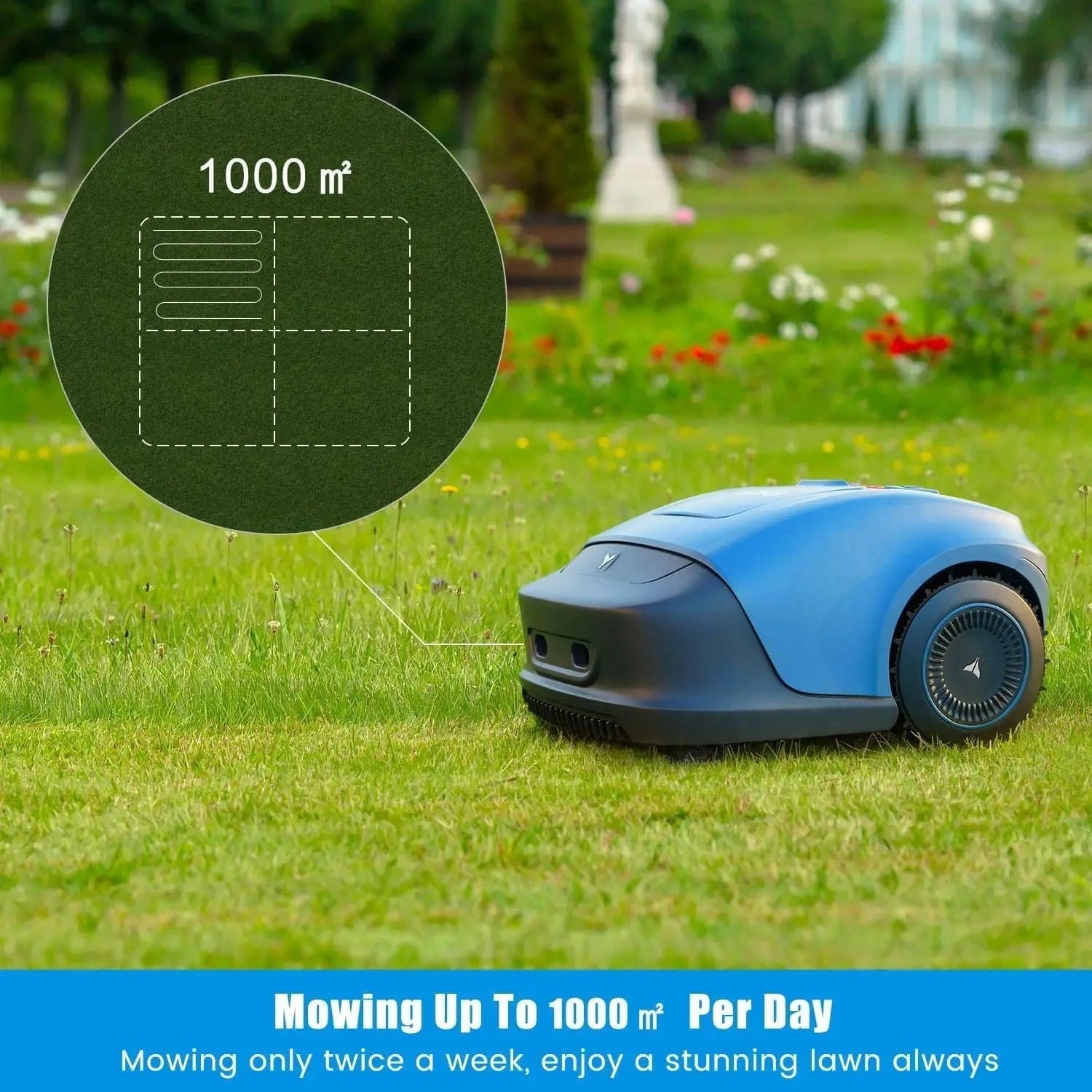 Canvanation KOWOLL M18EX / EU / france KOWOLL Robot Tondeuse Intélligence - Jusqu'à 1000m²