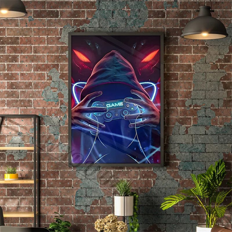 Canvanation 1 / 50x70cm Affiche Chambre 80s Coloré Punk Neon Gaming
