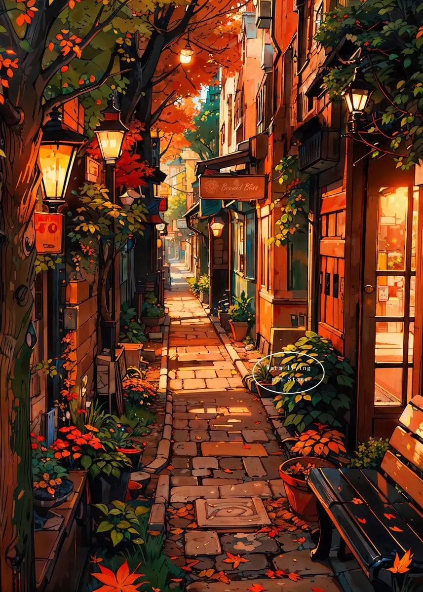Canvanation 17 / 60X80cm Affiche Japonais De La Rue Tokyo de l'Anime Japonais Sakura
