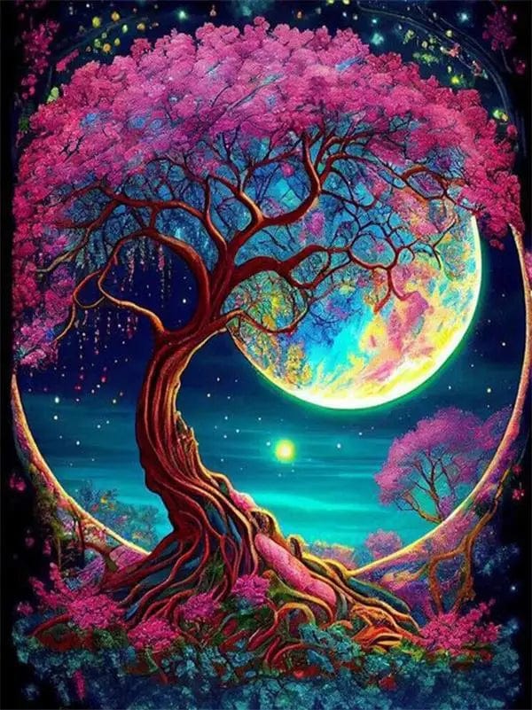 Canvanation 1 / 60x80cm Affiche - Arbre De Vie Forêt Enchanté