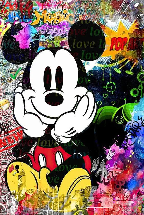 Canvanation PF12938 / 50x70cm Affiche Graffiti Fashion Mickey Mouse