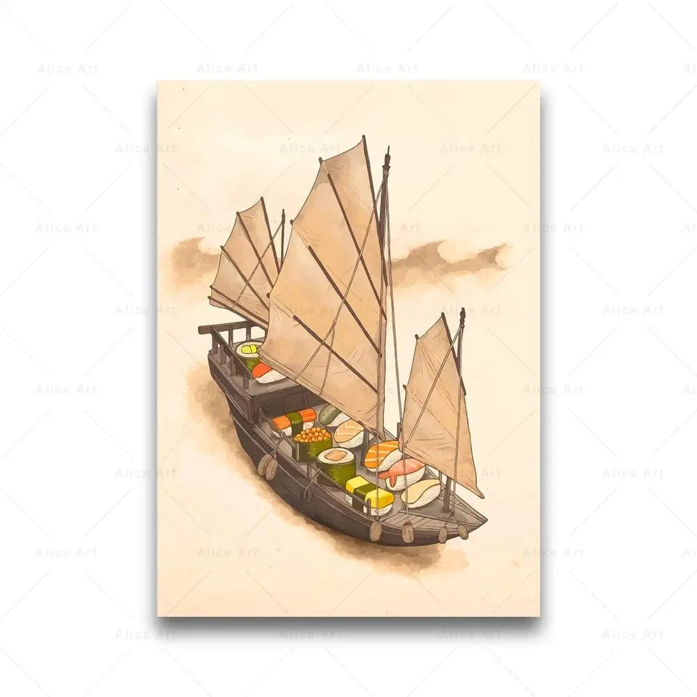 Canvanation 2 / 40x50cm Japonais Nourriture Poster Sushi Ramen Thé