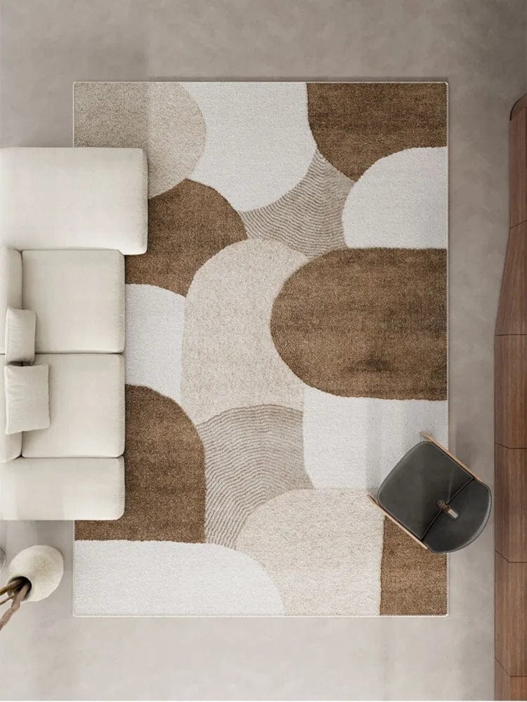 Canvanation Tapis De Salon Beige Minimaliste