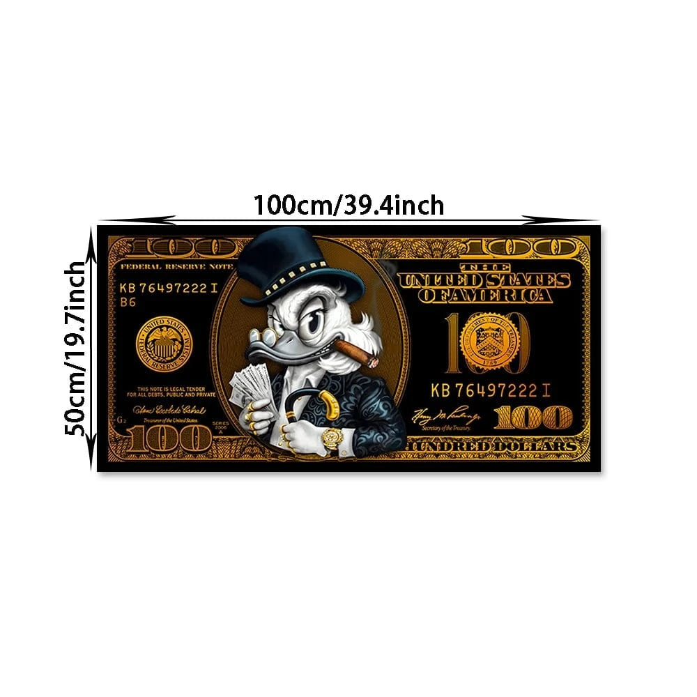 Canvanation Affiche Pop Art Picsou Billet De Banque