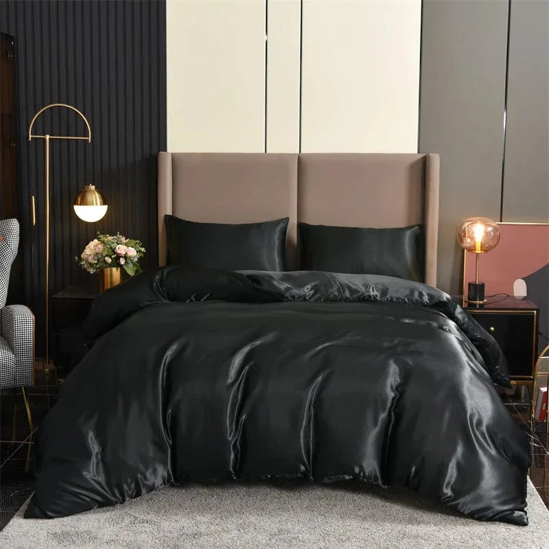 Canvanation Housse De Couette - Satin Noir