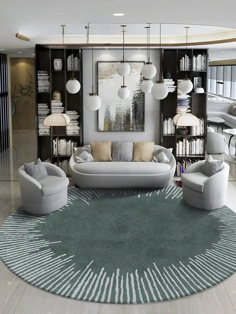 Canvanation O / Diametre 80cm Tapis De Salon Rond - Moelleux Et Doux