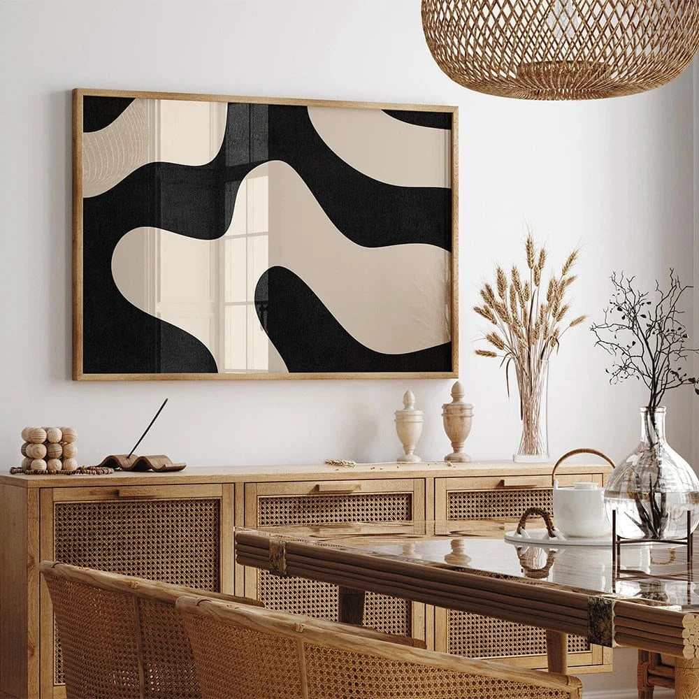 Canvanation Affiche Abstrait Noir Et Blanc