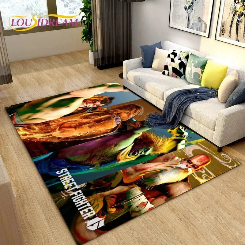 Canvanation Tapis De Chambre - Street Fighter Retro Game Gamer