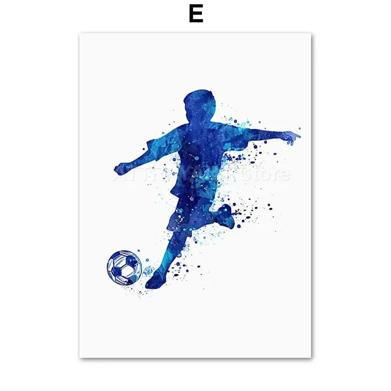 Canvanation E / A4 21X30 cm Affiche Football Bleu