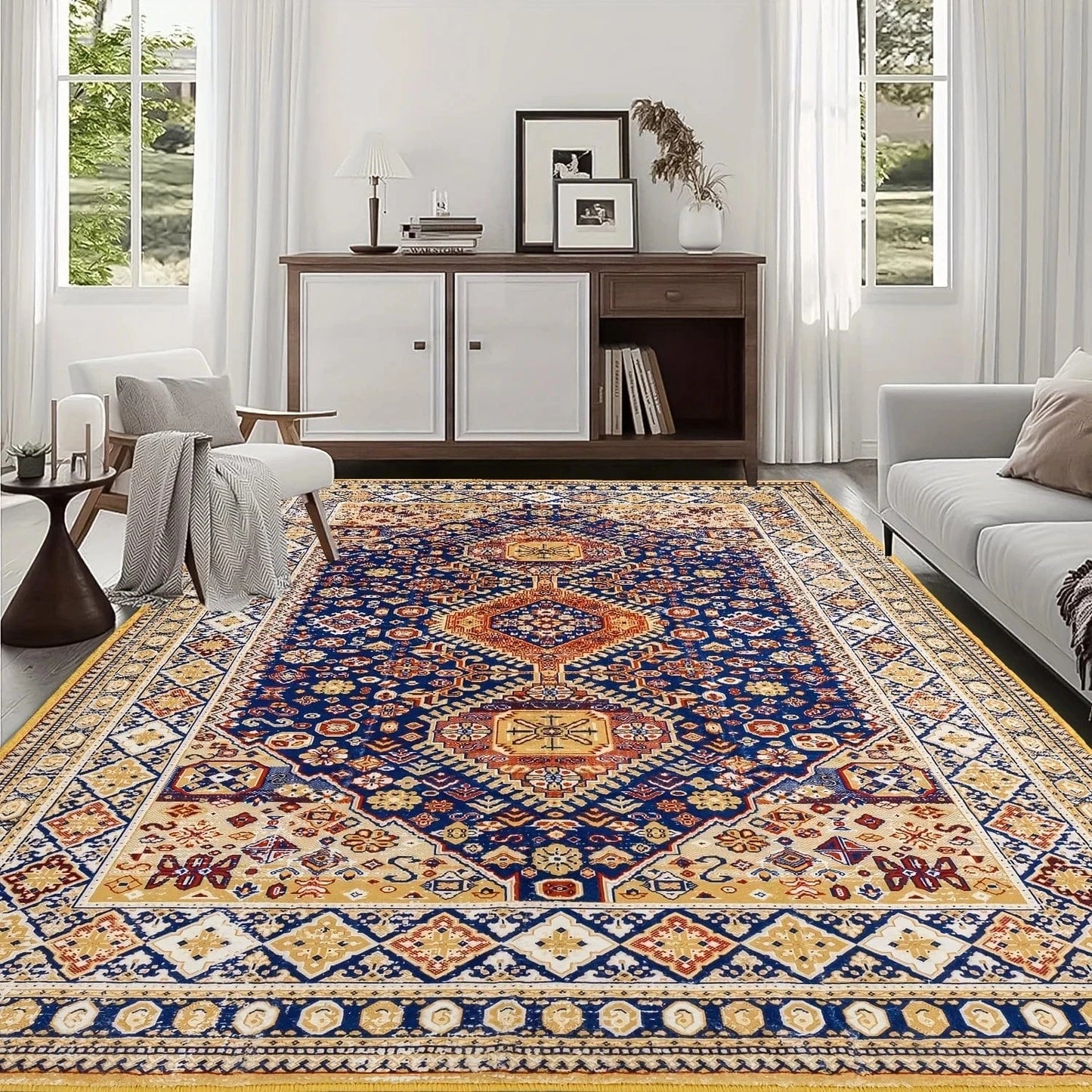 Canvanation 2508161229 / 60x90cm24x35in Tapis Berbère rectangulaire géométrique – Style classique & polyvalent