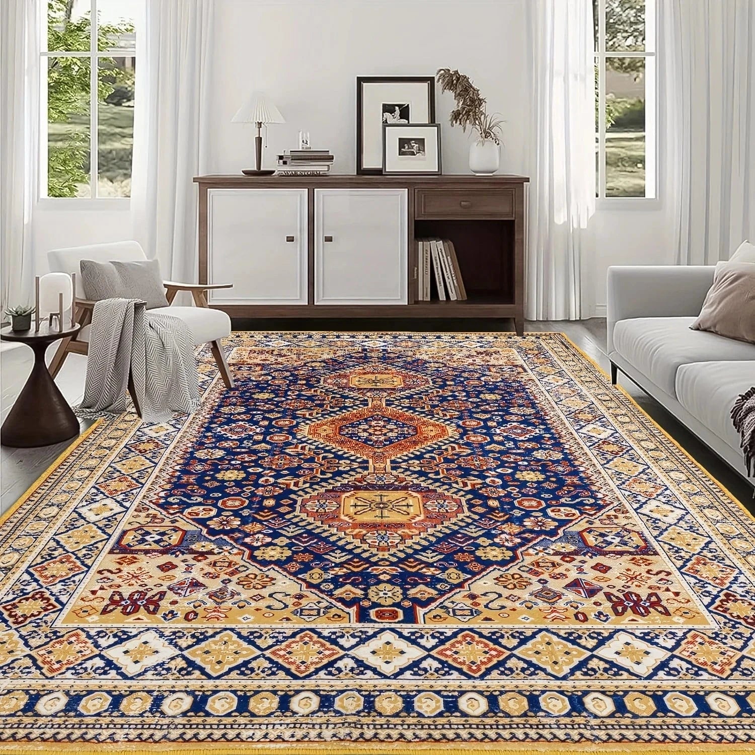 Canvanation 2508161229 / 60x90cm24x35in Tapis Berbère rectangulaire géométrique – Style classique & polyvalent
