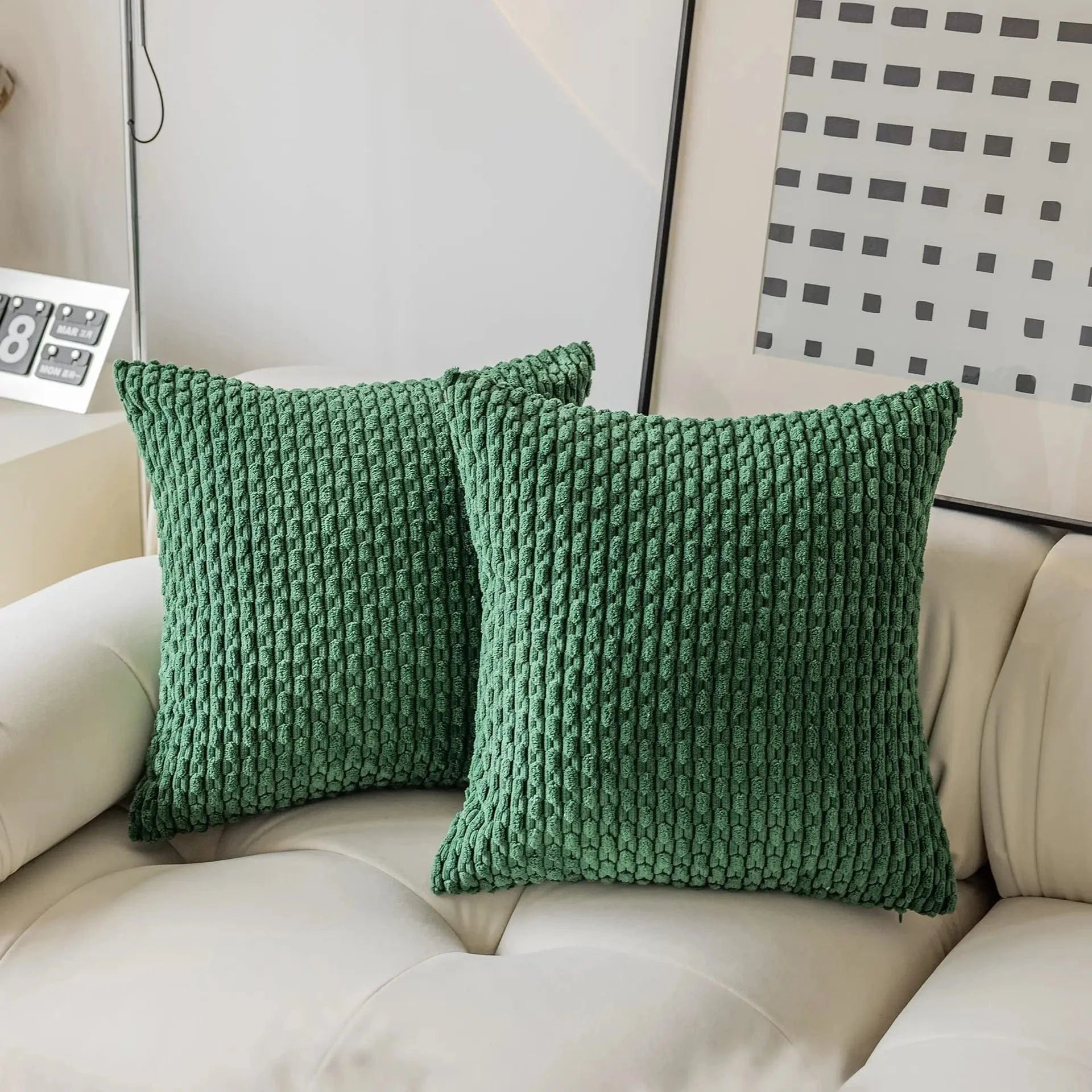 Canvanation Vert / 45x45cm Housse de Coussin Élégante et Confortable