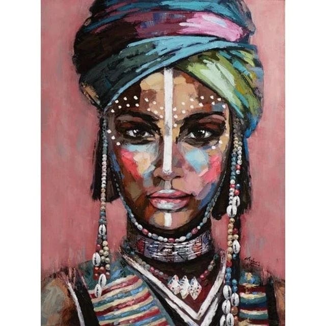 Canvanation P / 20x30cm Affiche Africain Femme Noir