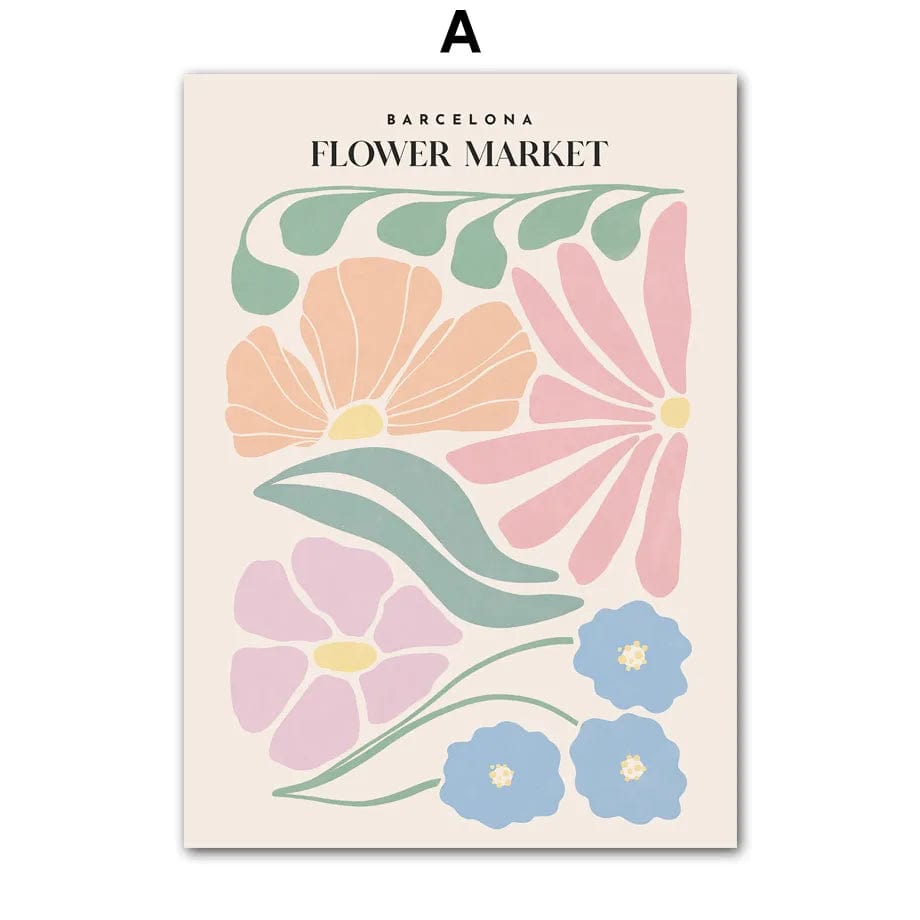 Canvanation A / 40X60 cm Affiche Abstraite Moderne Fleurs