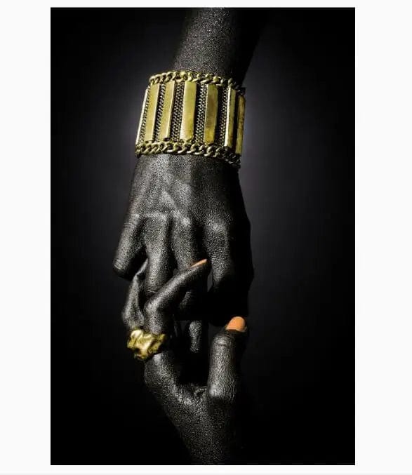 Canvanation PF 1504 / 58x90CM Affiche Femme Africaine Noir Or