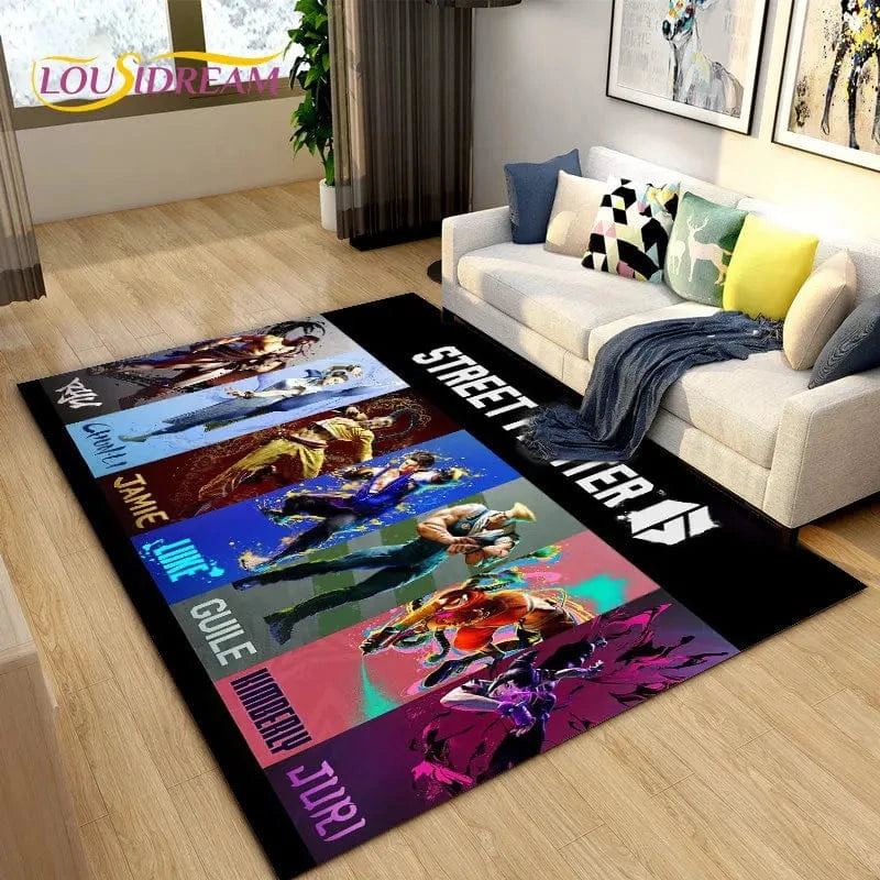 Canvanation Tapis De Chambre - Street Fighter Retro Game Gamer