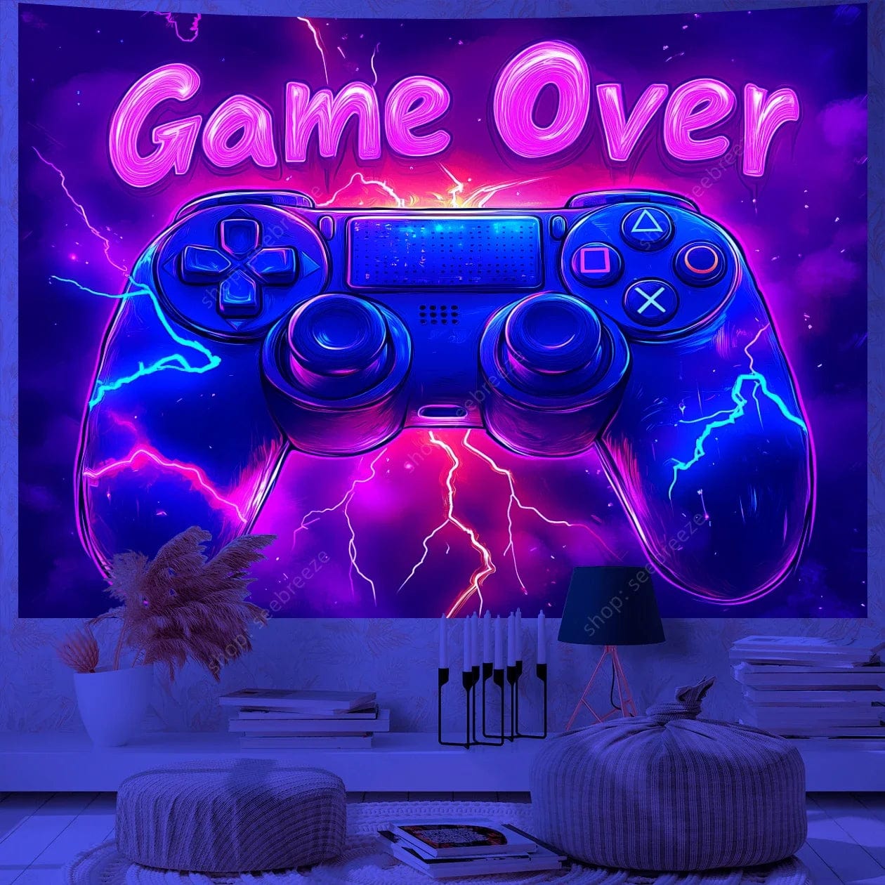 Canvanation WF2132 / 100x150cm Tapisserie pour Chambre de Gamer - L'accessoire ultime pour une déco immersive 🎮