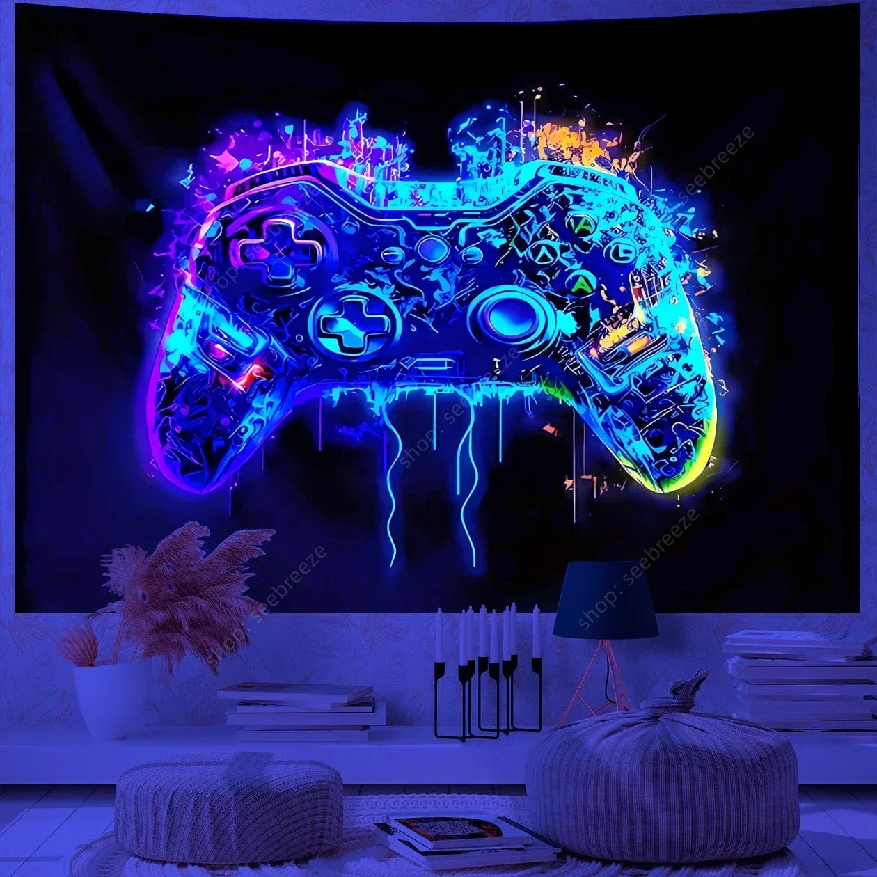 Canvanation WF0850 / 73x95cm Tapisserie pour Chambre de Gamer - L'accessoire ultime pour une déco immersive 🎮
