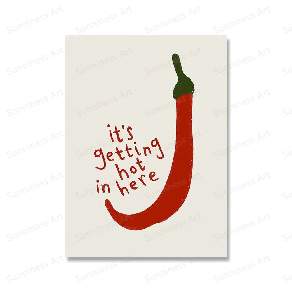 Canvanation WHITE / 50x70cm Affiche Cuisine Japonaise  Hot Chilli Pepper