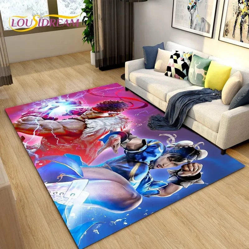 Canvanation Tapis De Chambre - Street Fighter Retro Game Gamer