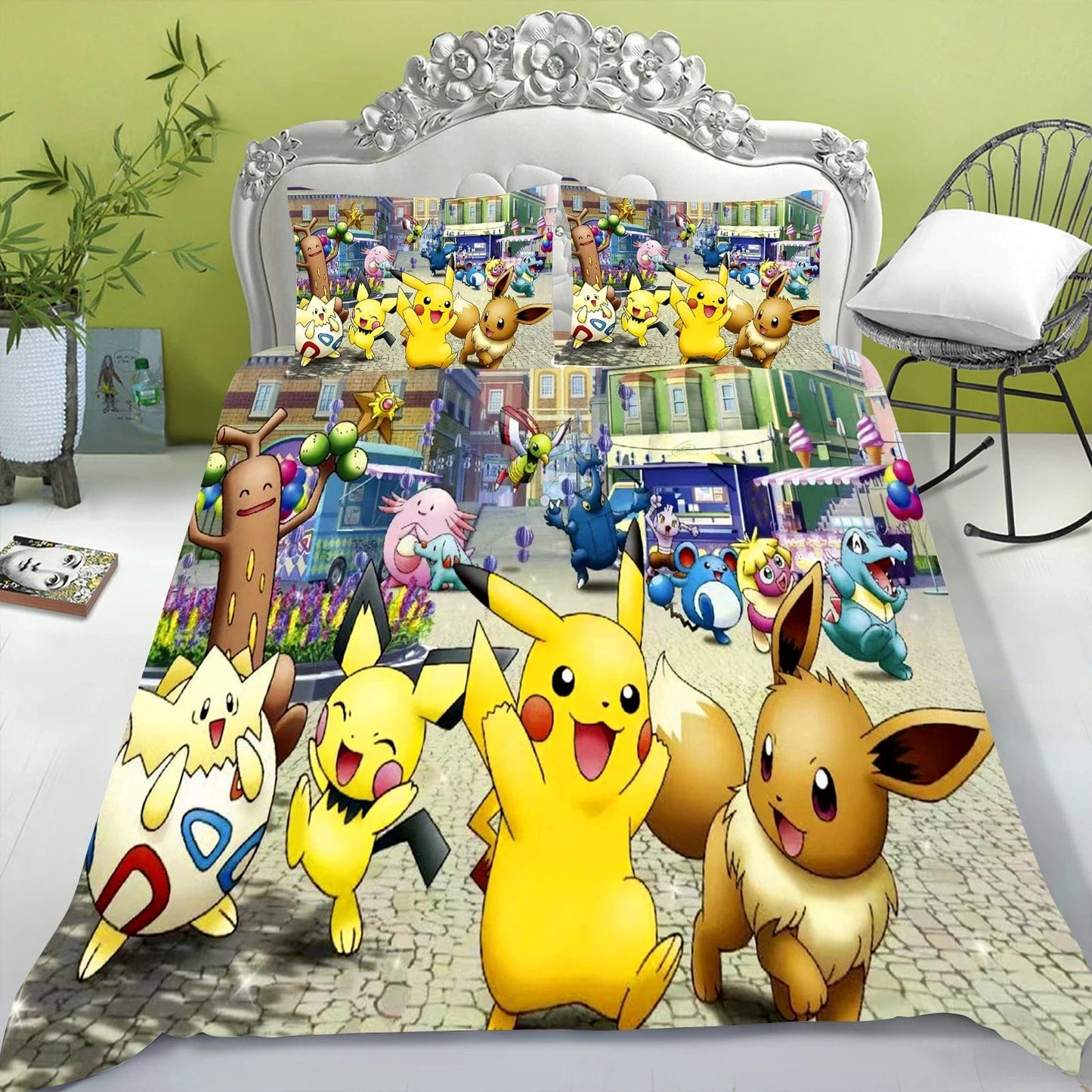 Canvanation 7 / 135x200cm Housse De Couette - Pikachu 3 Sets
