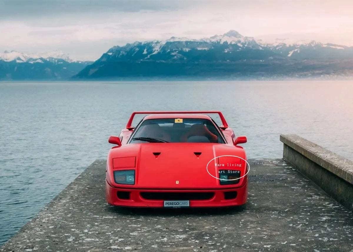 Canvanation 20 / 40x60cm Affiche Voiture De Sport Rouge Ferraris