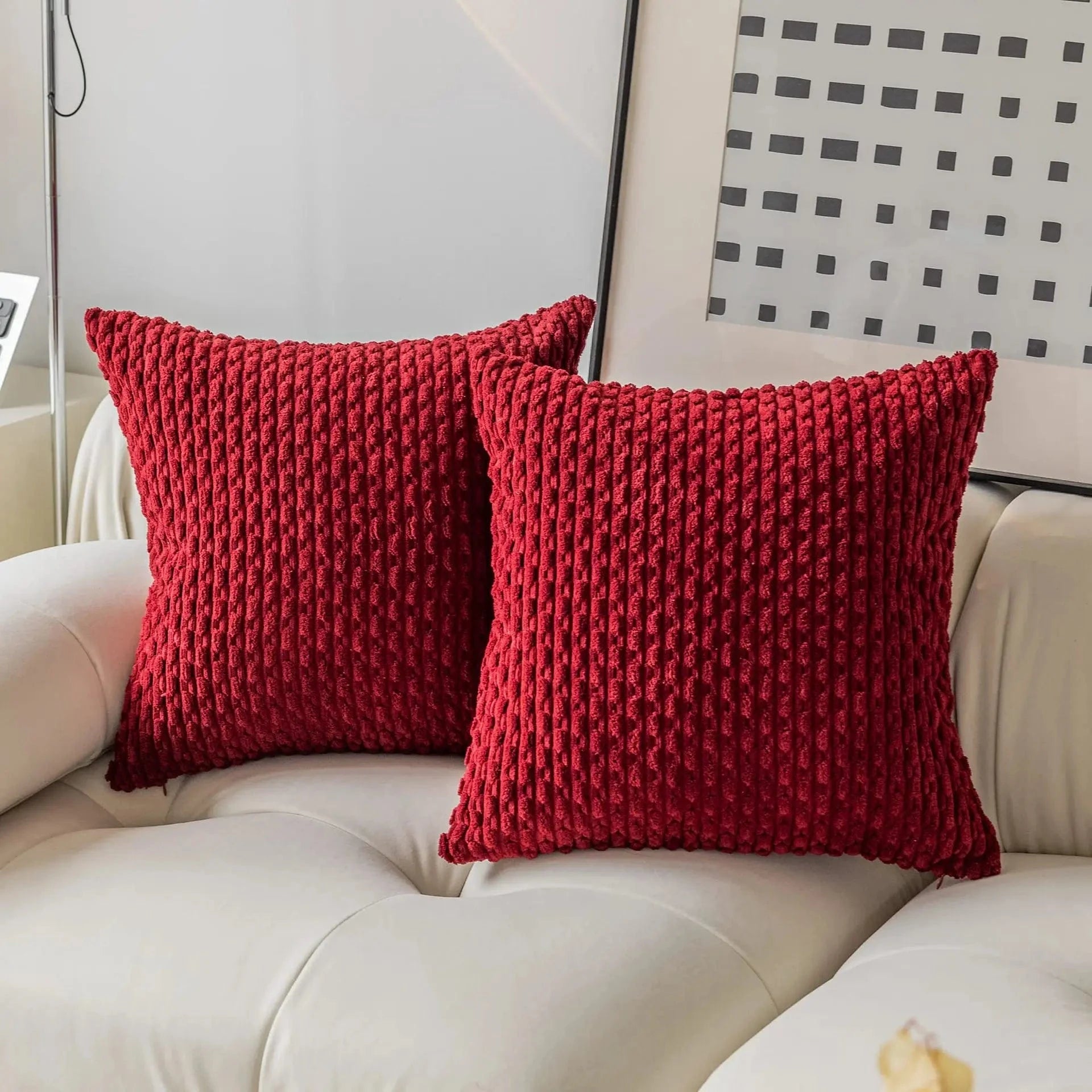 Canvanation Rouge / 45x45cm Housse de Coussin Élégante et Confortable
