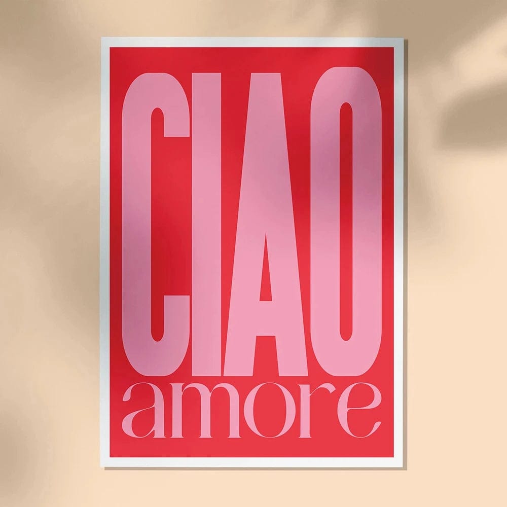 Canvanation 26 / 20x30cm Affiche Citation Ciao Amore Espagnol