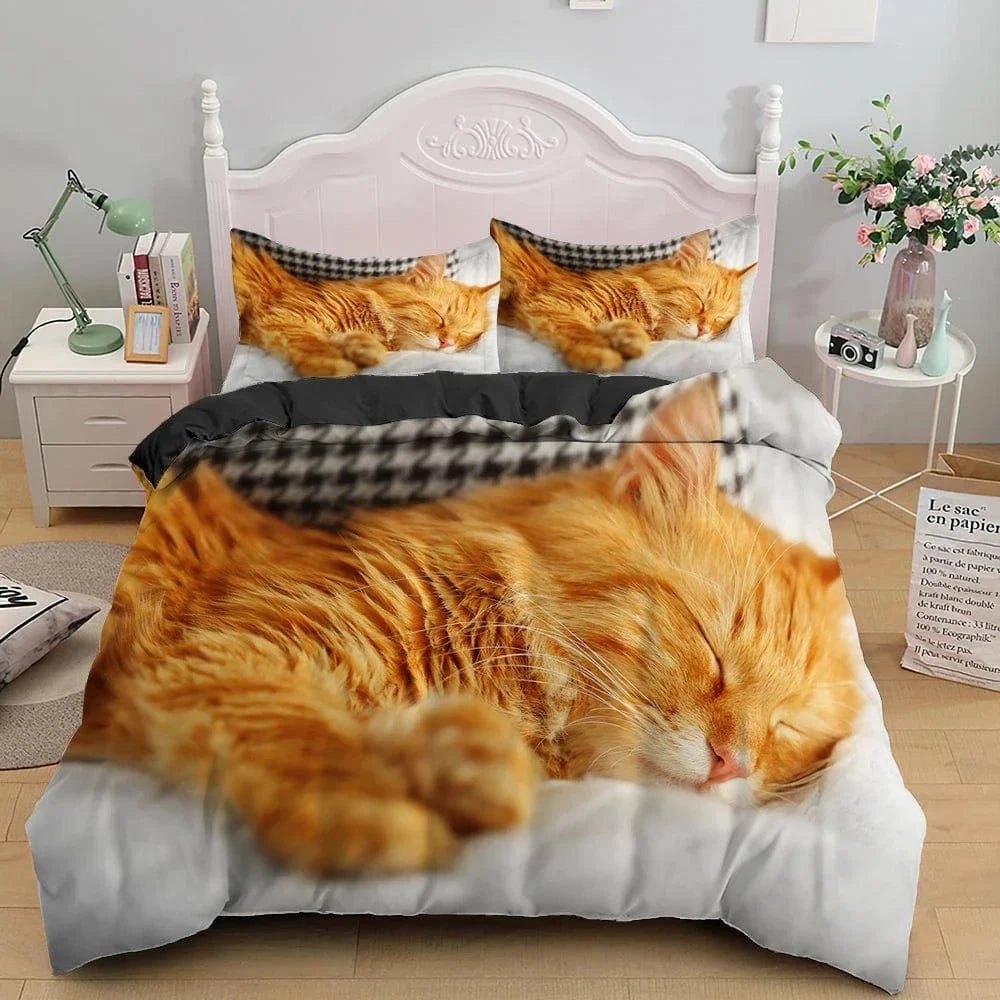 Canvanation 7 / 228x228cm 3pcs Housse De Couette - 3D Chat
