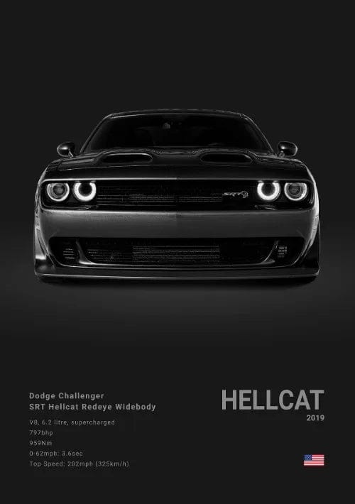 Canvanation 12 / 20X30cm Affiche Voiture Demon Trx Hellcat Charger