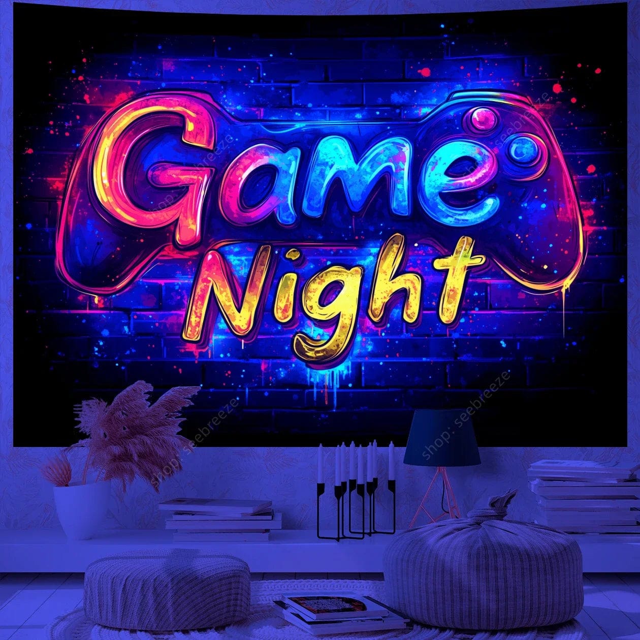 Canvanation WF2130 / 150x200cm Tapisserie pour Chambre de Gamer - L'accessoire ultime pour une déco immersive 🎮