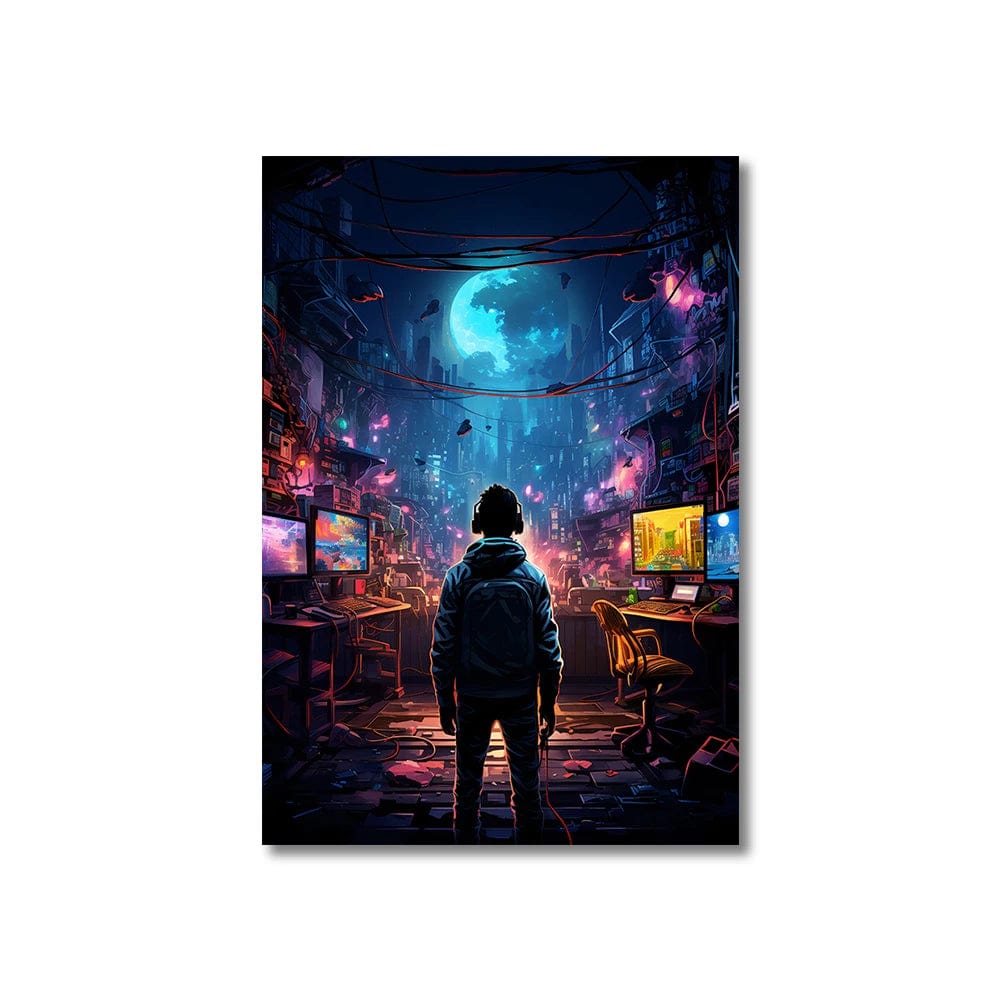 Canvanation WL-83393 / 50x70cm Affiche 80s 90s Coloré Neon Cyberpunk