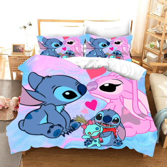 Canvanation 9 / 140x210cm Housse De Couette - Stitch Rose Set 3-Pieces