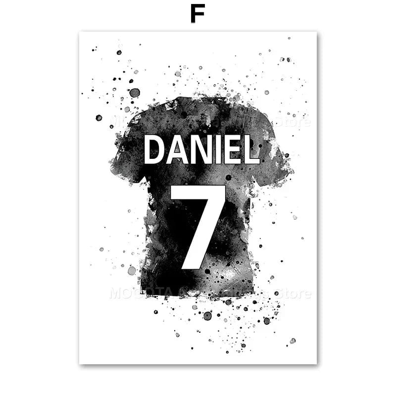 Canvanation F / 10X15 cm Affiche Club De Football - Prénom Personnalisé