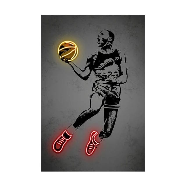 Canvanation 13 / 30x40cm Affiche Basketball Neon