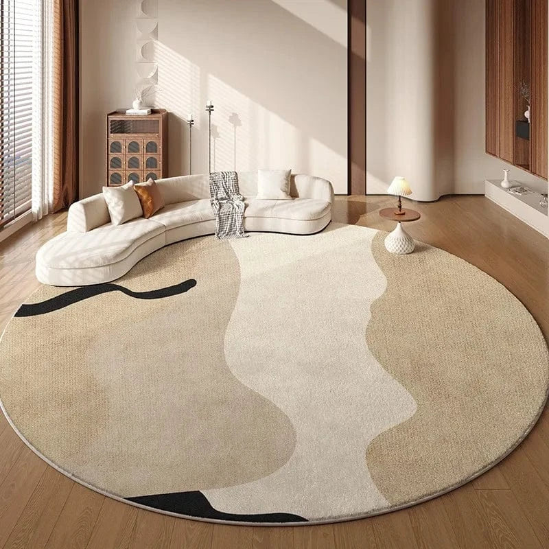 Canvanation WR1983-YD / Diameter  300cm Tapis rectangulaire géométrique – Style minimaliste