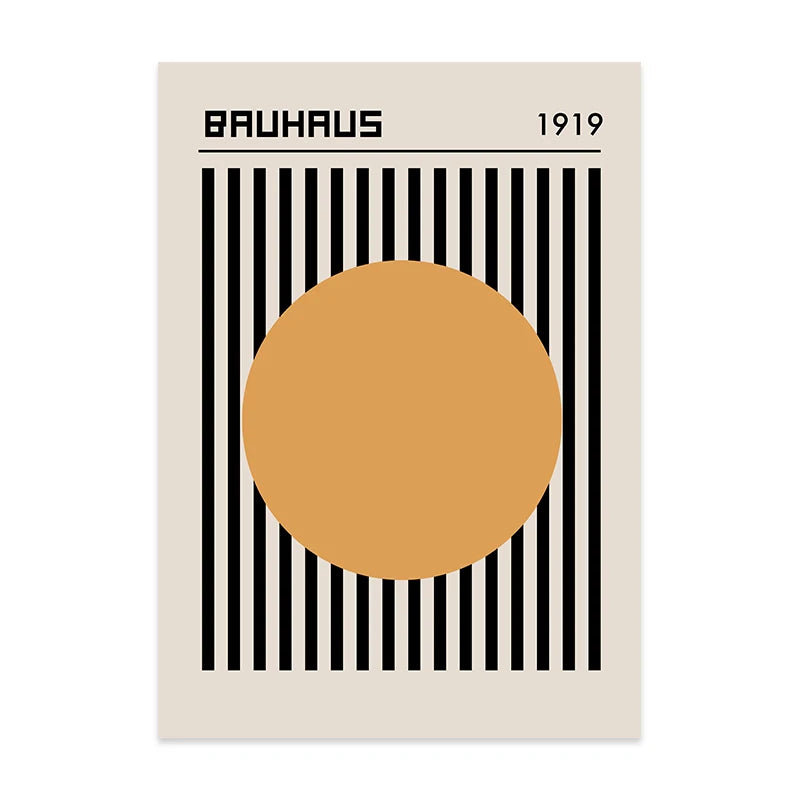 Affiche Art Abstrait Bauhaus Geometrique