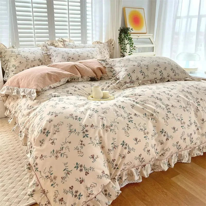 Canvanation 8 / 220X240cmx1 Housse de Couette 100% Coton Uni (Style Pastoral)