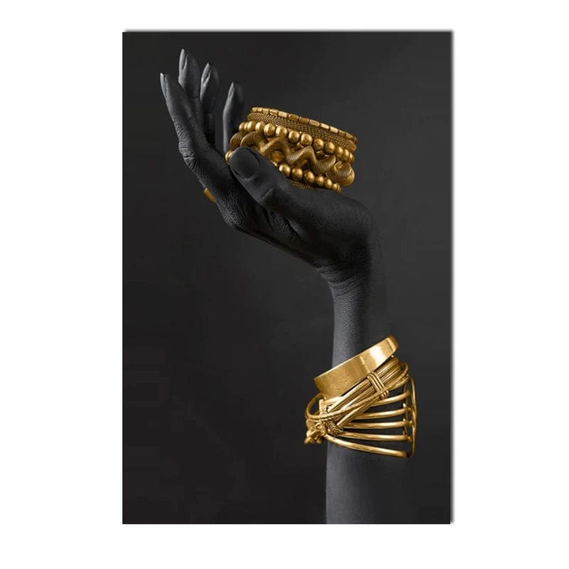 Canvanation PF 2549 / 58x90CM Affiche Femme Africaine Noir Or